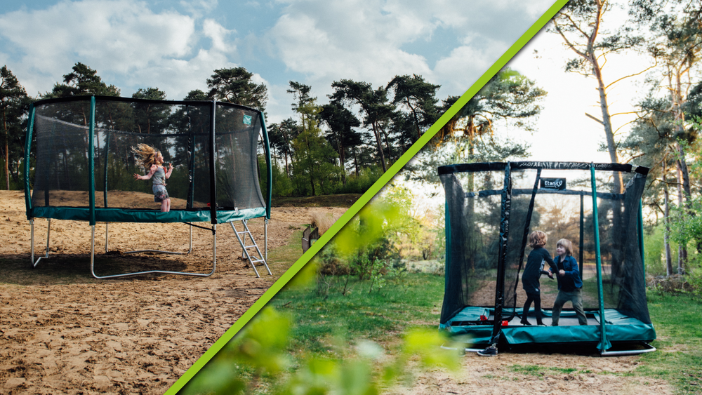 Wat is beter, een ronde of rechthoekige trampoline?