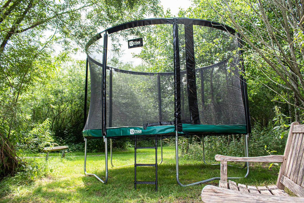 EXIT Elegant Premium Trampoline Groen met Deluxe veiligheidsnet - 366 cm - De Boer EXIT Elegant Premium Trampoline Groen met Deluxe veiligheidsnet - 366 cm - De Boer