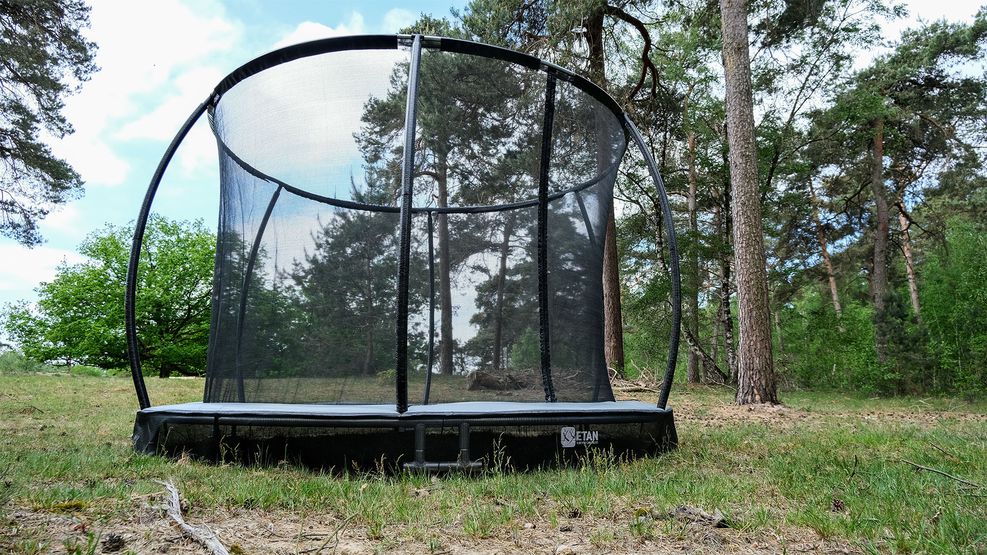 etan-sky-flyer-trampoline-met-veiligheidsnet-grijs