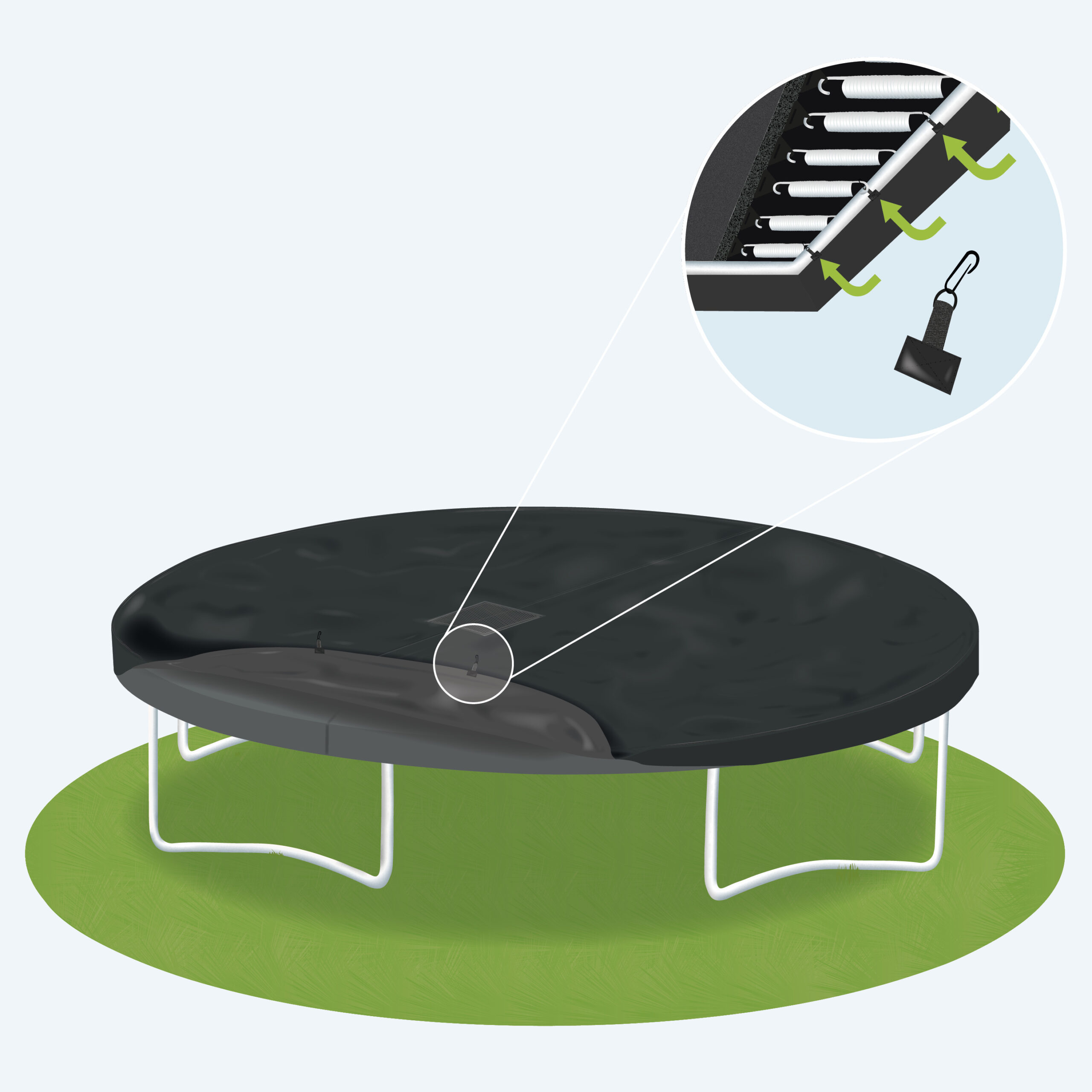 Grillig Verlaten tabak Etan Premium trampoline afdekhoes zwart 366 cm | Etan Trampolines