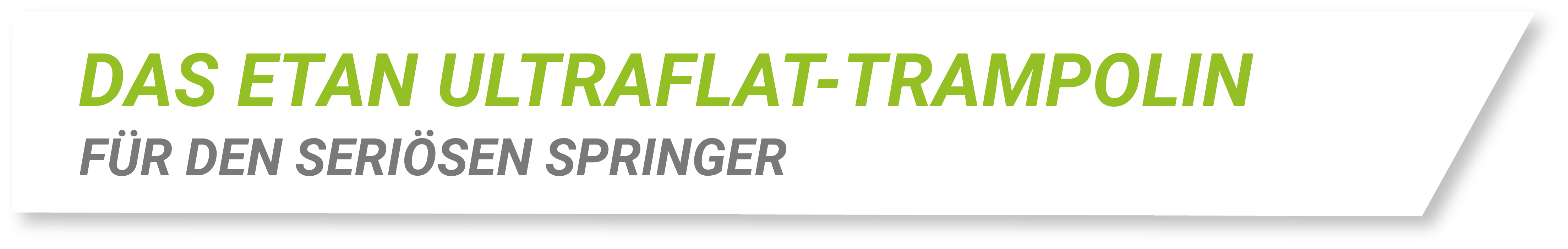 Etan UltraFlat-Trampolin: für den seriösen springer